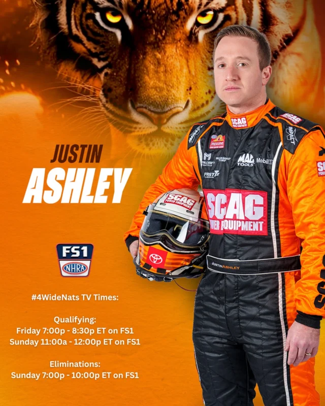 Twice the lanes. Twice the intensity.
The #4WideNats turn up the pressure with four cars leaving the line at once.

📺: #NHRAonFS1 | 📱: NHRA.tv

@scagracing | @scagmowers | @nhra | @impactbymcs | @mactools38 | @mobil1racing | @mobil1 | @fasttz1 

#DragRacing #Nitro #NHRA