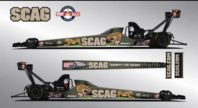 The “Simply the Brave” campaign will make its way across the country with stops in Norwalk, Sonoma, and Seattle, creating opportunities to honor the men and women who have served. At each event, veterans and active-duty military members will be invited to sign the car, adding their names to a tribute that grows with every mile.

Every purchase of a limited edition “Simply the Brave” SLS 250, Liberty Z 250, or Patriot 250 mower generates a $250 donation to the Gary Sinise Foundation’s First Responders Outreach program and A Soldier’s Child Foundation, helping support those who dedicate their lives to serving others.

While competition is at the heart of what we do, programs like this remind us that the greatest victories come from bringing people together and giving back to the communities that make our country strong.

We are honored to help show our support for all those military members past and present who have served and continue to serve our great nation. Your courage, bravery, and sacrifice inspire us daily. Thank you for being real-life superheroes. 

@scagracing | @scagmowers | @nhra | @impactbymcs | @mactools38 | @mobil1racing | @mobil1 | @fasttz1 

#NHRA #DragRacing #America #250 #SCAGNation