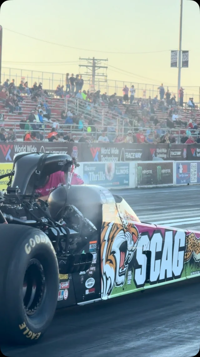 I’m really grateful for the opportunity to show our support for Breast Cancer Awareness month. If we get these cars running as good as they look we’re in for a lot of winning this weekend. Today was a good start, we made a nice consistent lap in Q1 and swung a bit too hard in Q2. Overall, I love the aggressiveness. The conditions should be good tomorrow and we’ll certainly look to move back into the top half of the field. Currently 11th. #MidwestNats 

@scagracing | @scagmowers | @nhra | @impactbymcs | @mactools38 | @mobil1racing | @mobil1 | @fasttz1 

#DragRacing #NHRA #TopFuel #BreastCancerAwareness